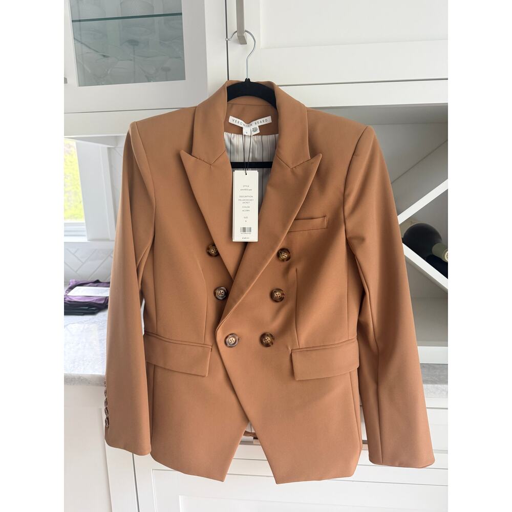 NWT Veronica Beard Miller Dickey Jacket Blazer 8 Acorn - Picture 5 of 10